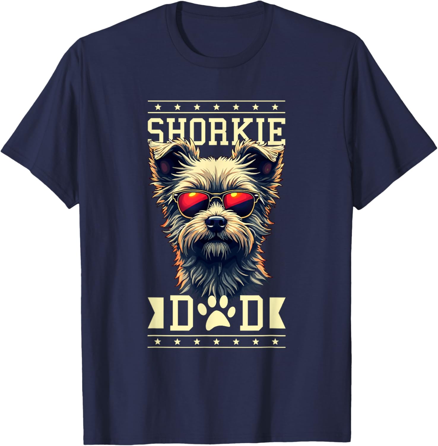 Shorkie Dad Shorkies Shih Tzu Yorkshire Terrier T-Shirt - T-Shirt | Navy
