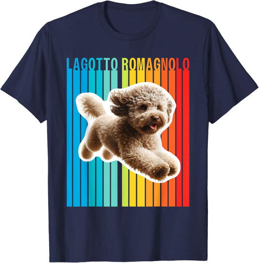 Colorful Lagotto Romagnolo T-Shirt - T-Shirt | Navy