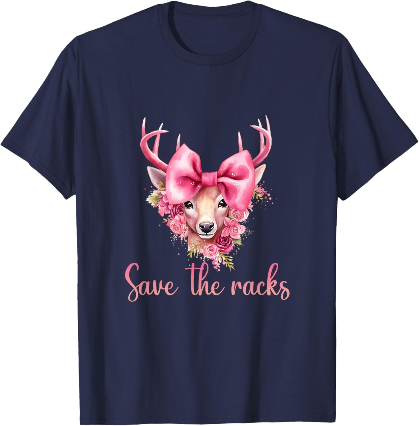 Save the Racks Breast Cancer Awareness T-Shirt - T-Shirt | Navy