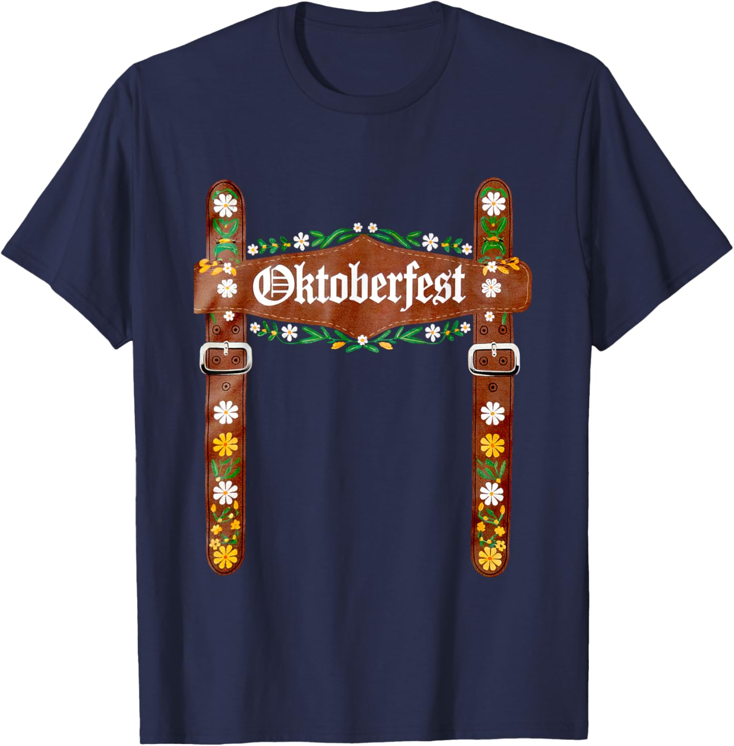 Oktoberfest Festival Lederhosen German Bavarian Costume Men T-Shirt - T-Shirt | Navy