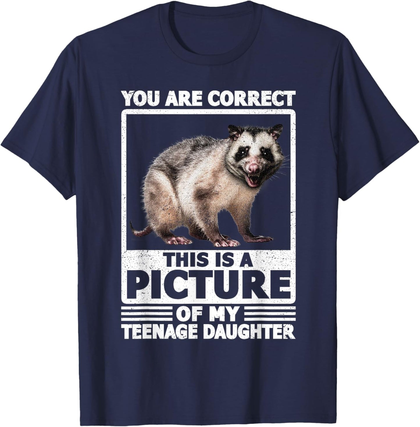 Funny Teenage Daughter Opossum Mom Possum Dad T-Shirt - T-Shirt | Navy