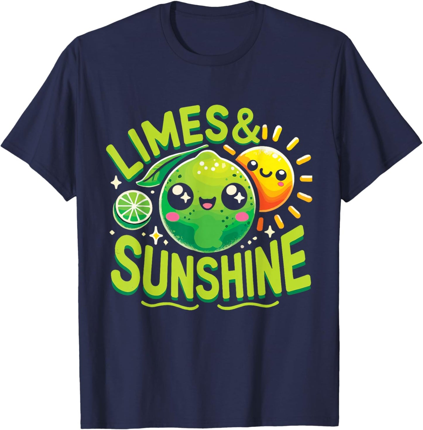 Limes & Sunshine T-Shirt - T-Shirt | Navy
