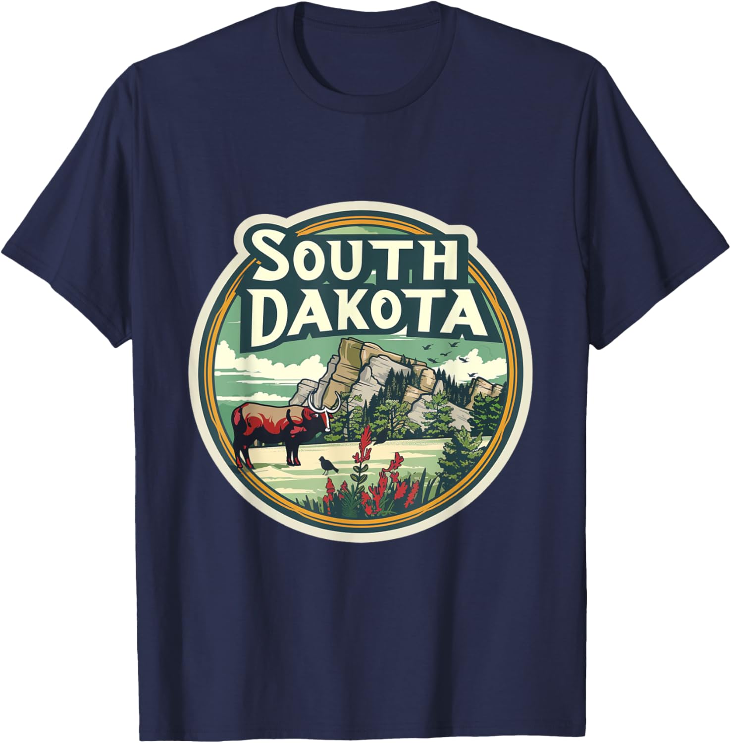 South Dakota SD Black Hills Outdoors Mountains Country T-Shirt - T-Shirt | Navy
