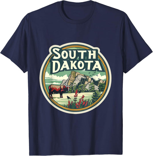 South Dakota SD Black Hills Outdoors Mountains Country T-Shirt - T-Shirt | Navy