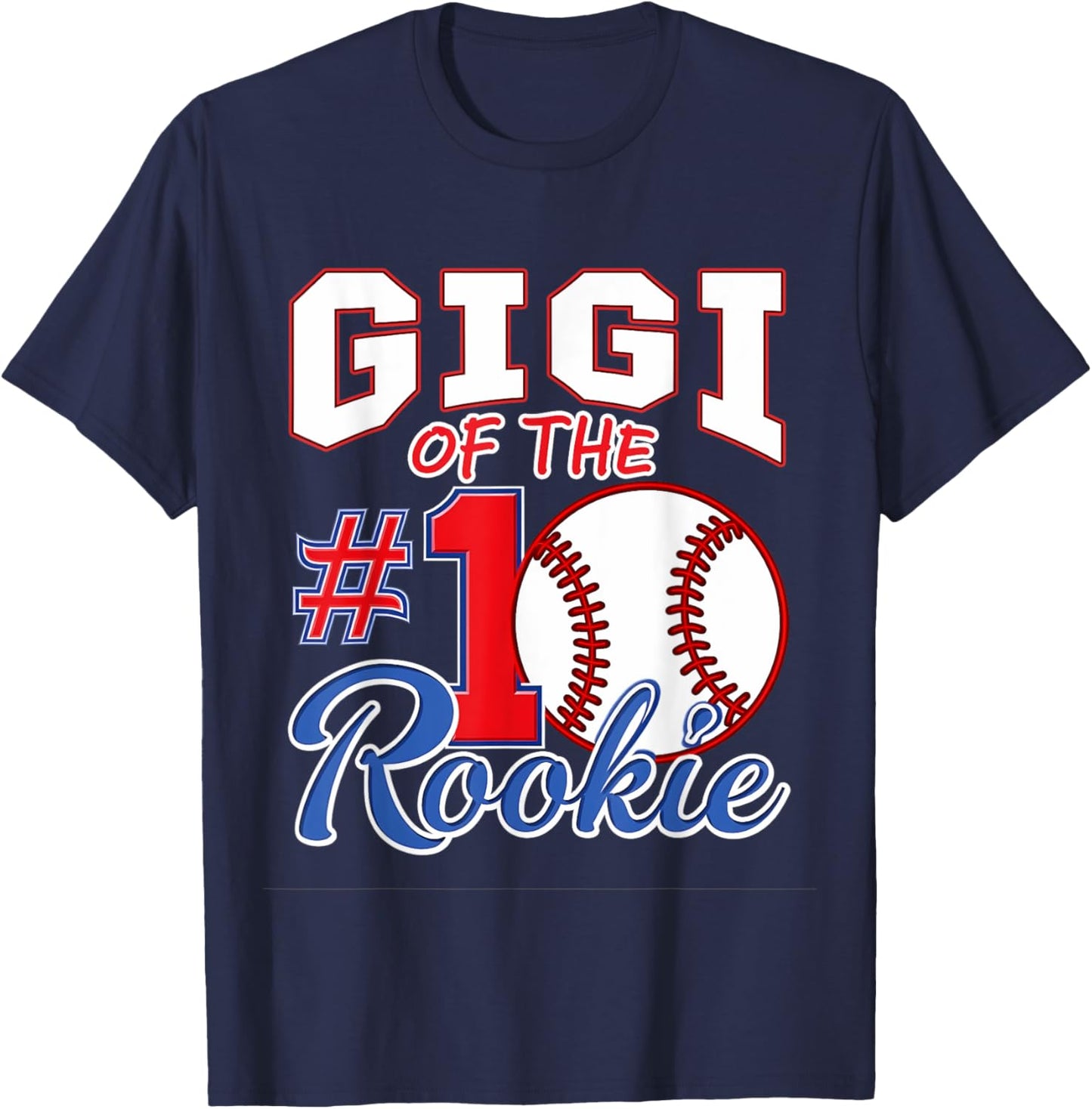 Retro Grandma Gigi Of The Number 1 Rookie Baseball T-Shirt - T-Shirt | Navy