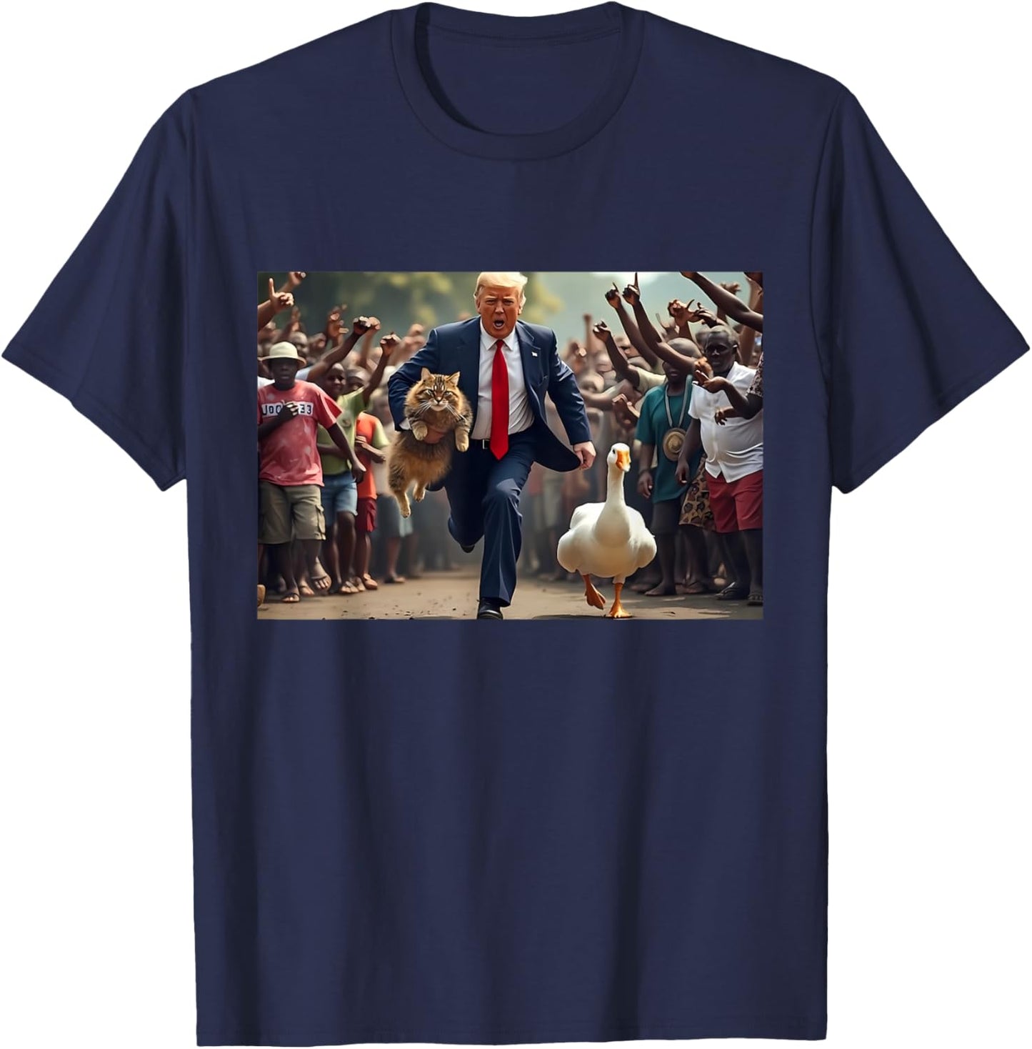 Donald Trump Make Cats Safe Again 2024 Debate Women T-Shirt - T-Shirt | Navy