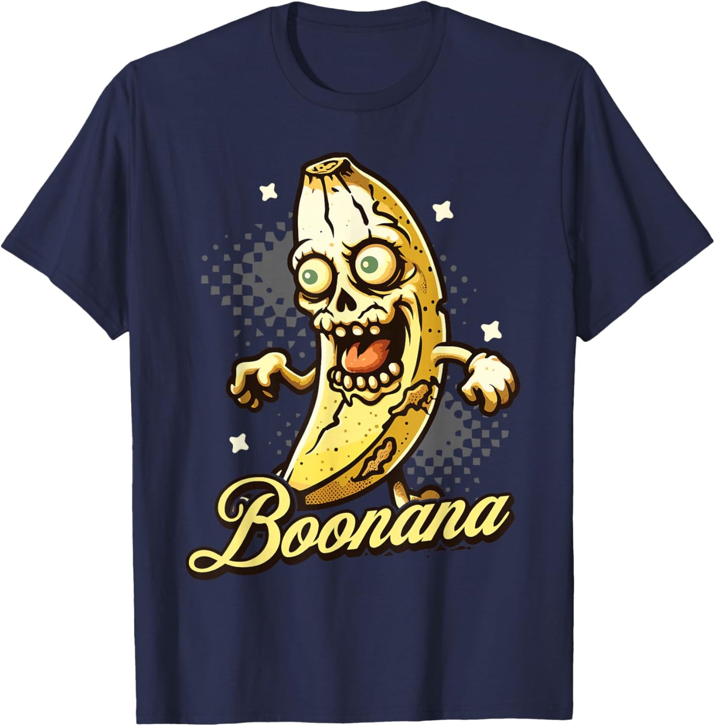 Funny Banana Zombie Boonana Scary Zombies T-Shirt - T-Shirt | Navy