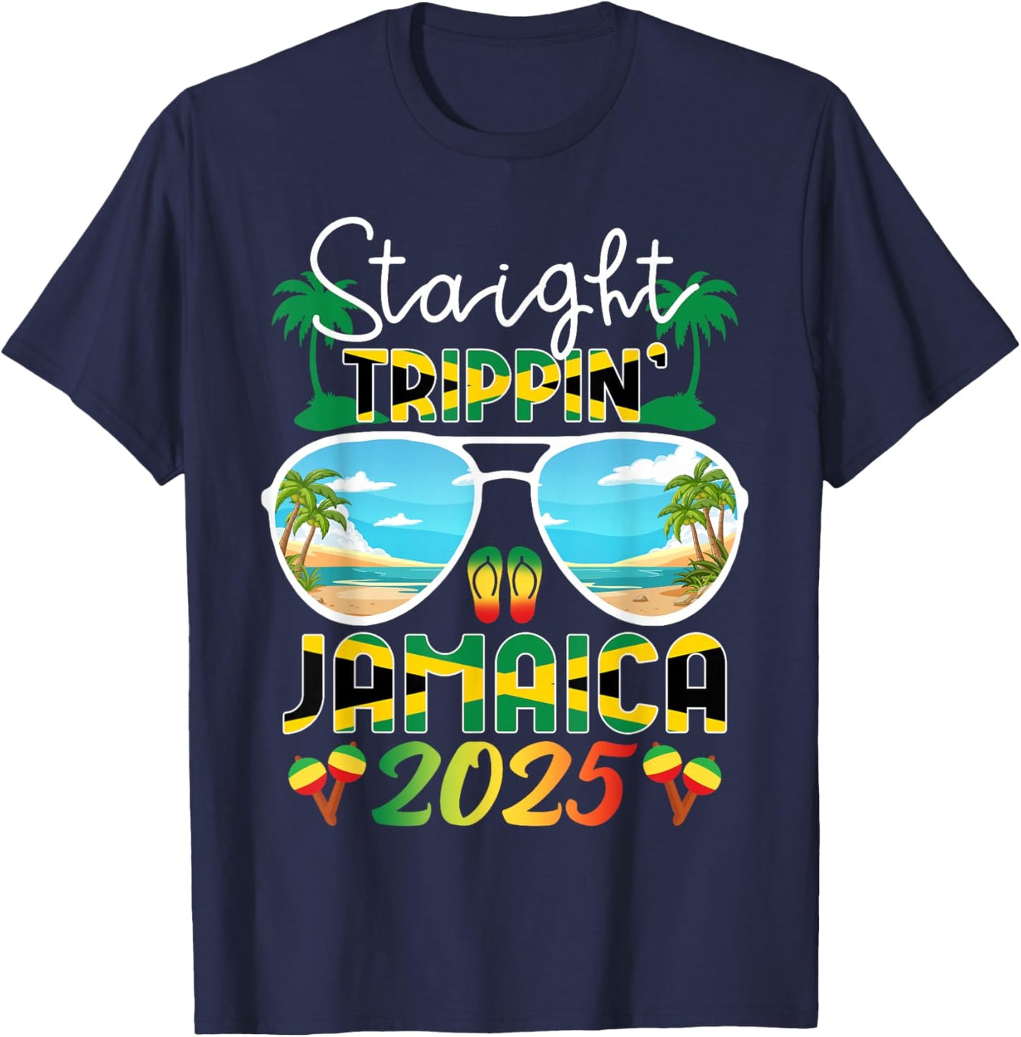 Jamaica Reunion Family Friends Trip 2025 Birthday Squad T-Shirt - T-Shirt | Navy