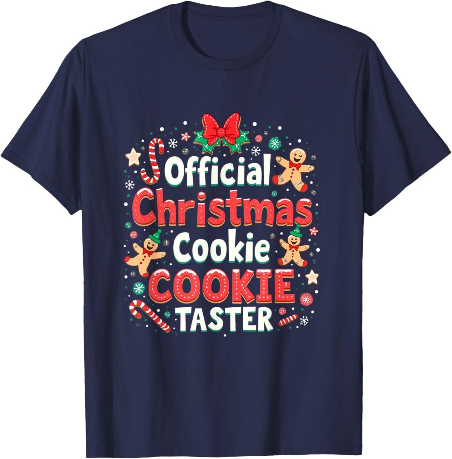 Official Christmas Cookie Taster Christmas Cookie T-Shirt - T-Shirt | Navy