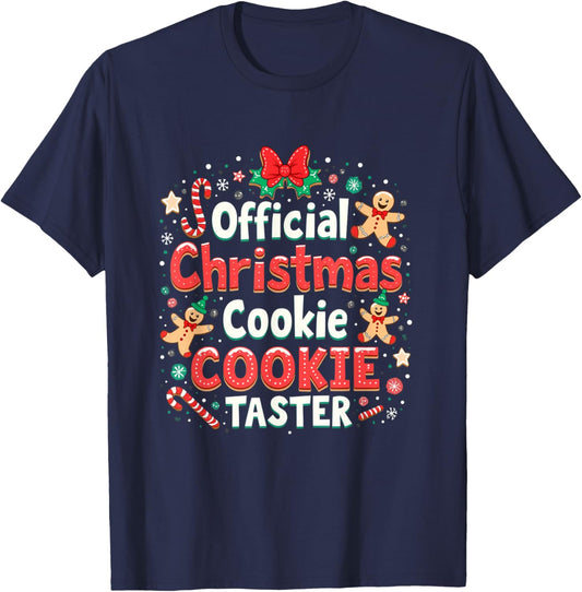 Official Christmas Cookie Taster Christmas Cookie T-Shirt - T-Shirt | Navy