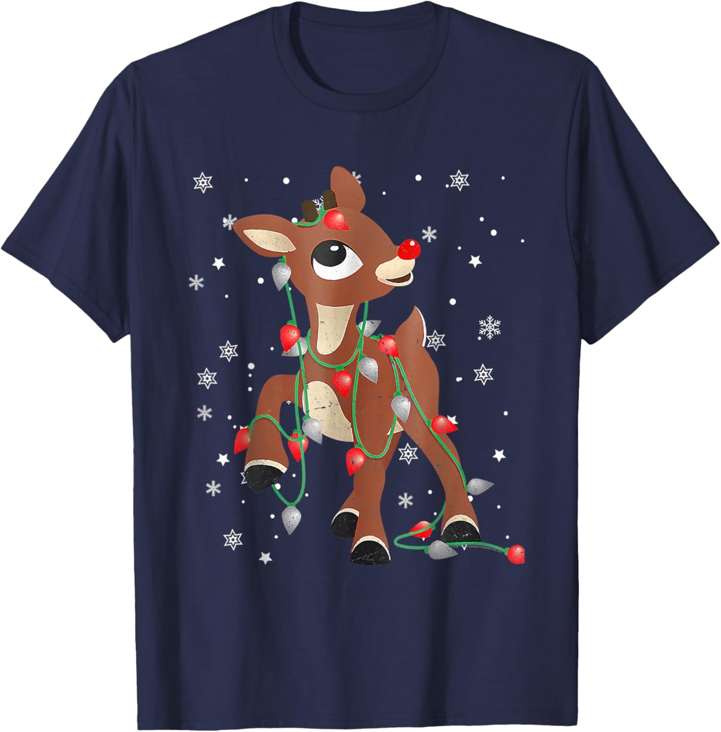 Rudolph The Red Nose Reindeer For Kids And Christmas Fan T-Shirt - T-Shirt | Navy