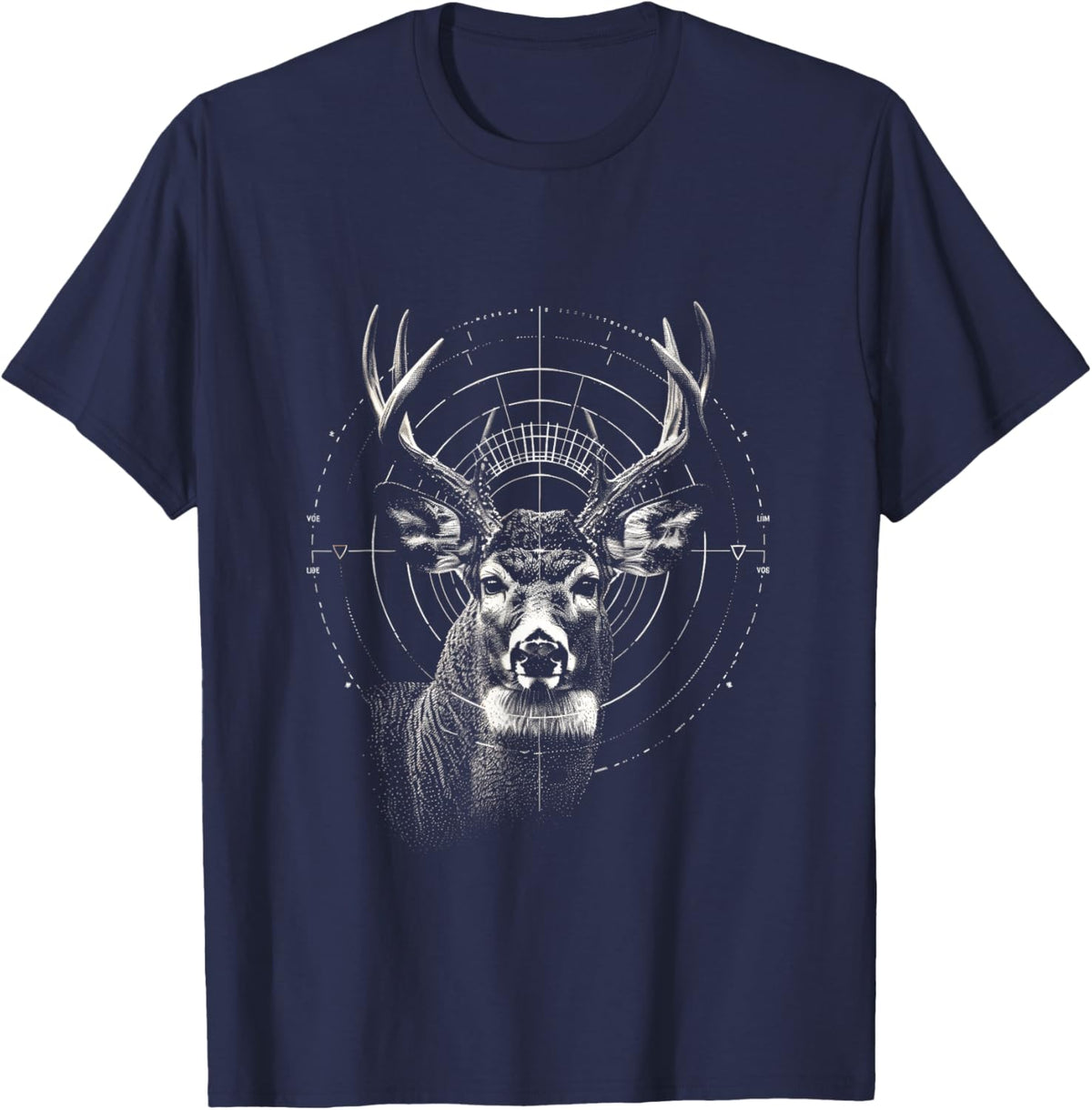 Deer Hunting Crosshairs Big Buck Deer hunting T-Shirt - T-Shirt | Navy