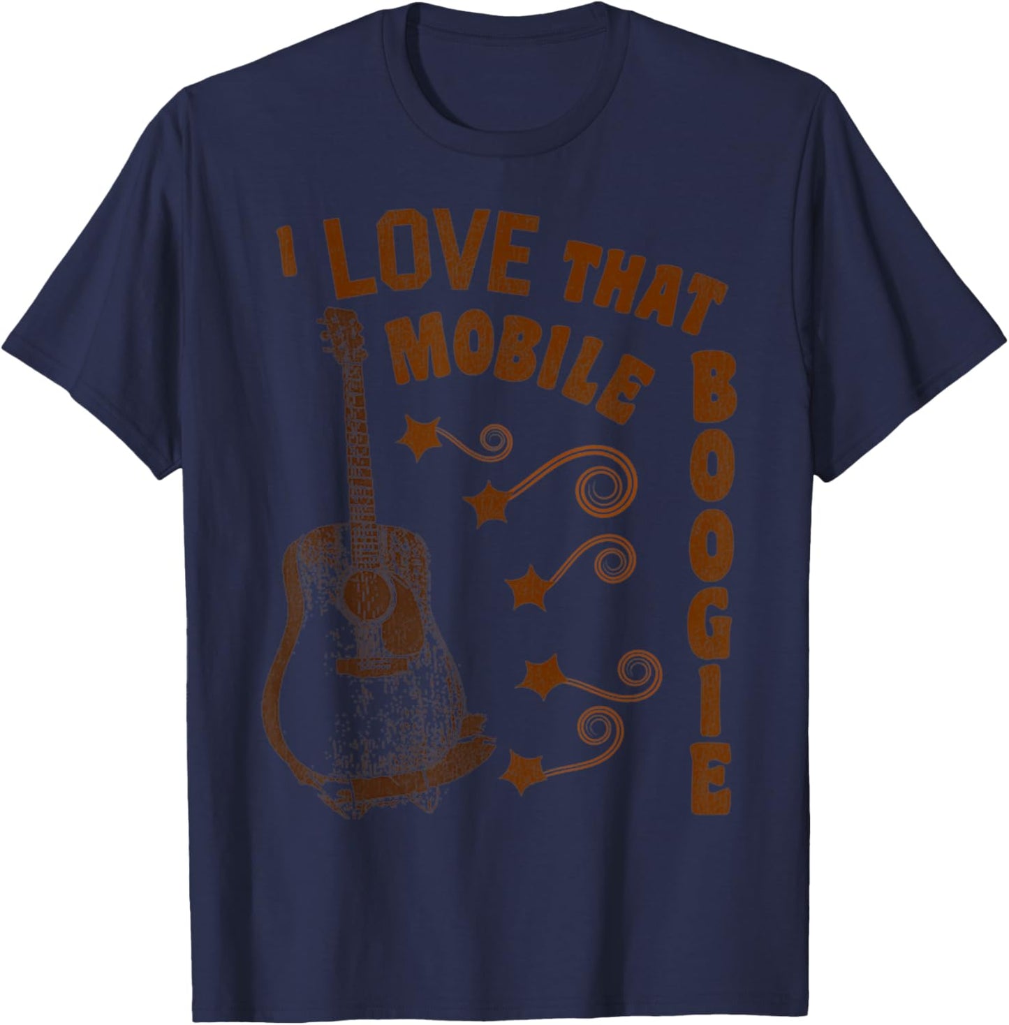 Vintage I Love That Mobile Boogie Retro Music Classic Style T-Shirt - T-Shirt | Navy