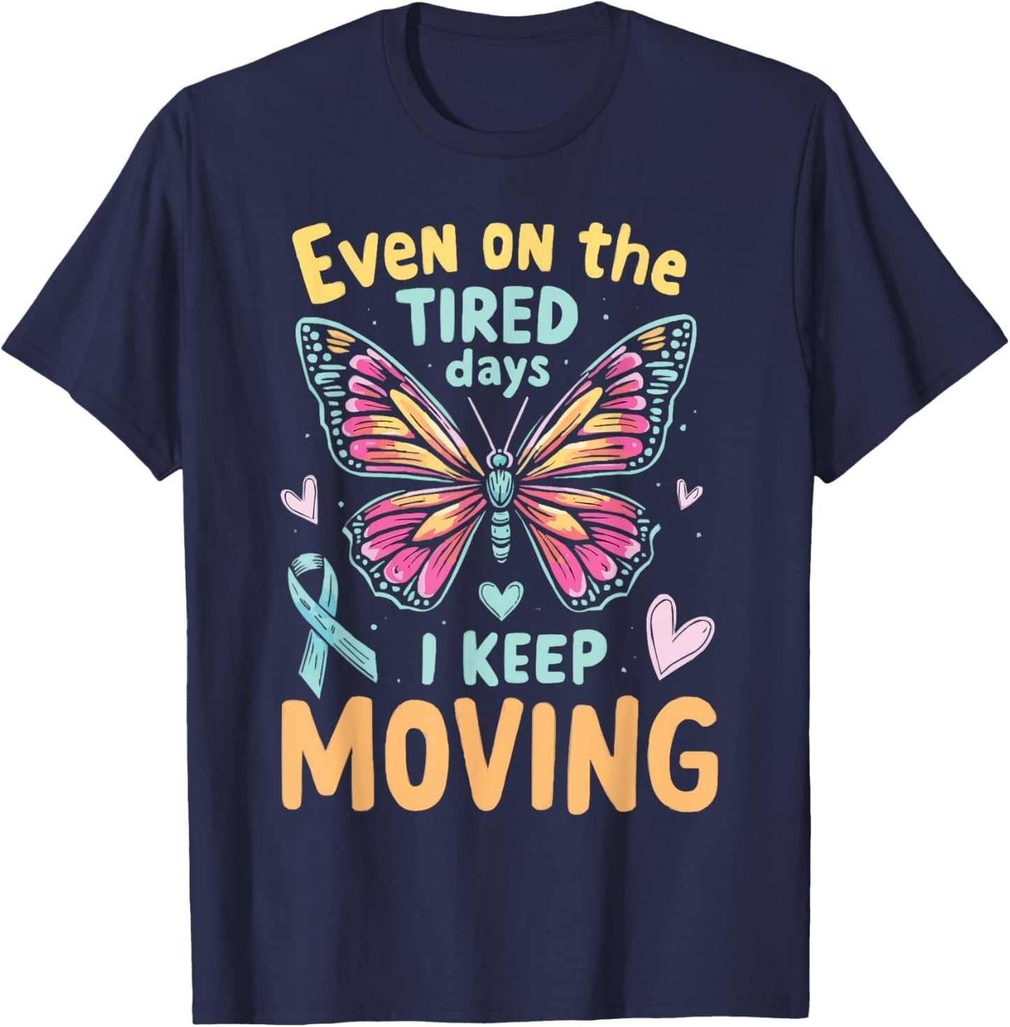 Hypothyroidism Underactive Thyroid Disease Chronic Illness T-Shirt - T-Shirt | Navy