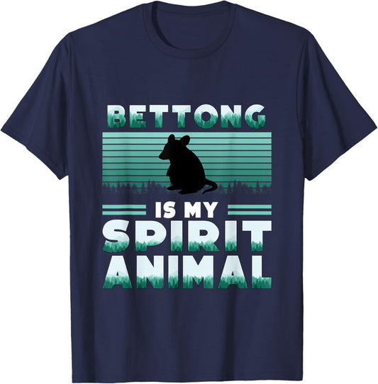 Bettong is my Spirit Animal Rat Kangaroo Animal Lover T-Shirt - T-Shirt | Navy