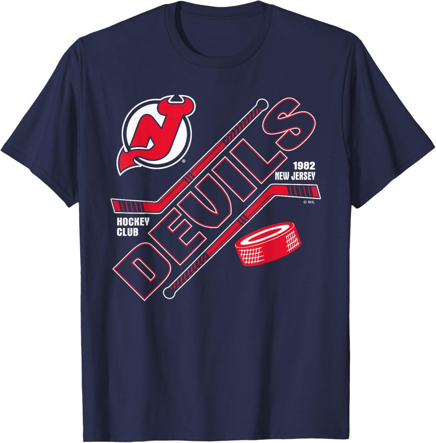 New Jersey Devils Force Black Officially Licensed T-Shirt - T-Shirt | Navy