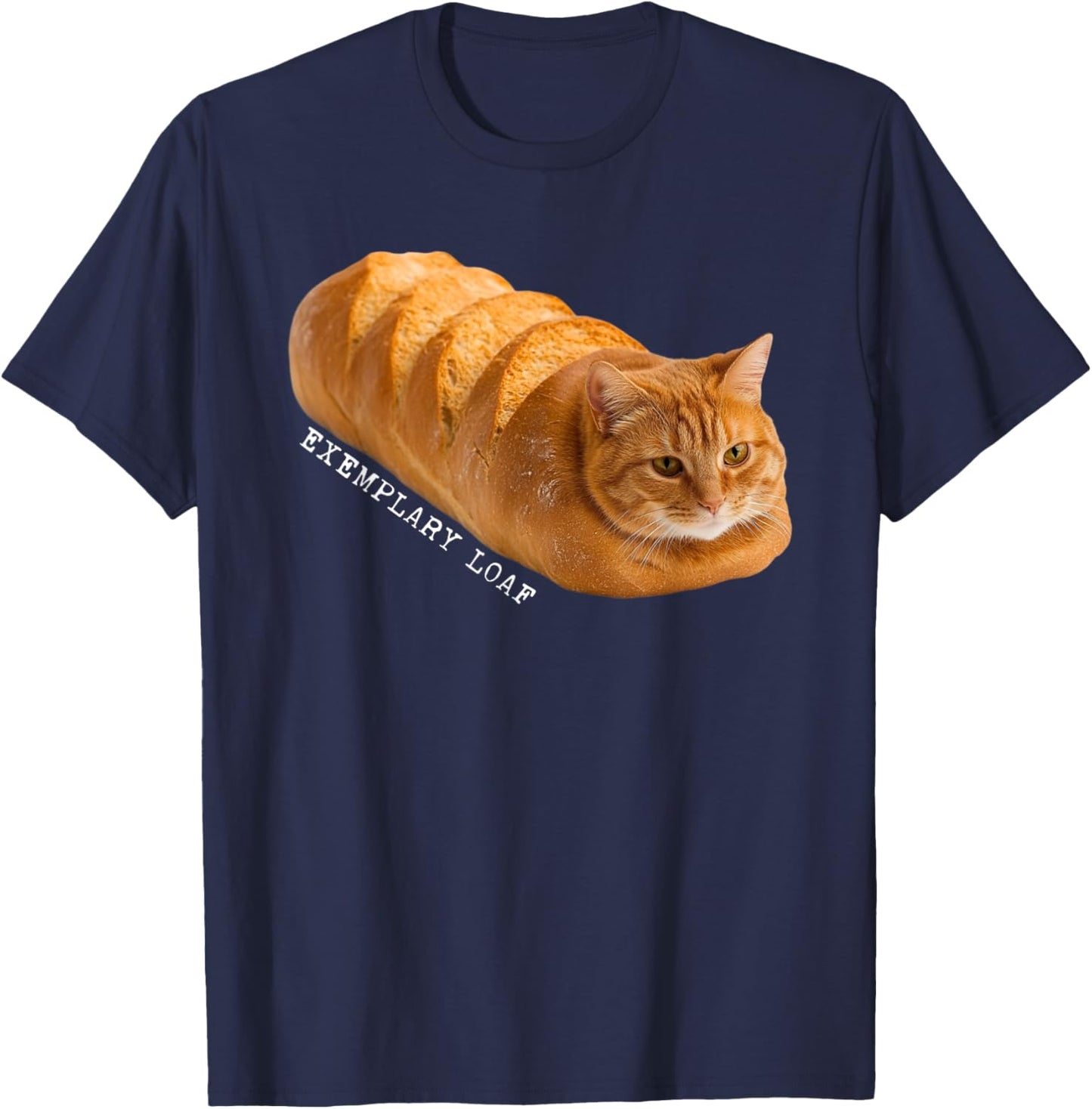 Ginger Cat Loaf Kitten Bread Funny Loafing Cat Lover Women Kids T-Shirt - T-Shirt | Navy