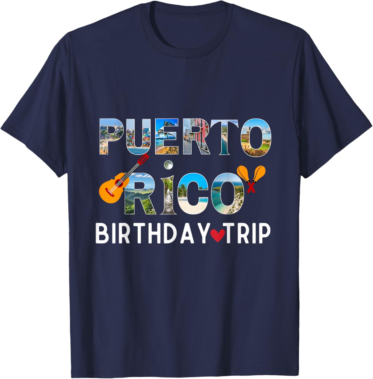 Puerto Rico Birthday Trip Vacation Travel T-Shirt - T-Shirt | Navy