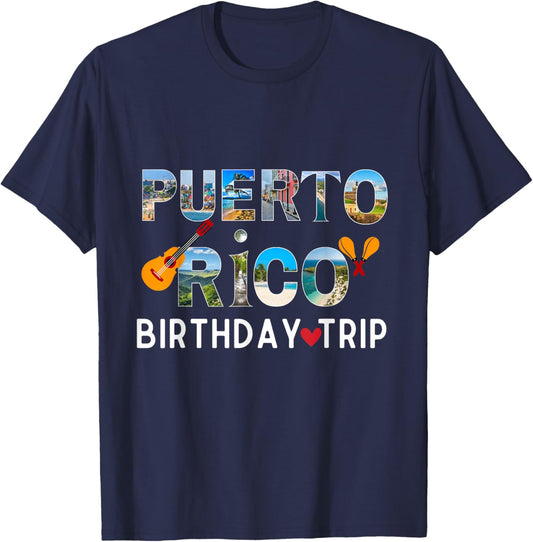 Puerto Rico Birthday Trip Vacation Travel T-Shirt - T-Shirt | Navy