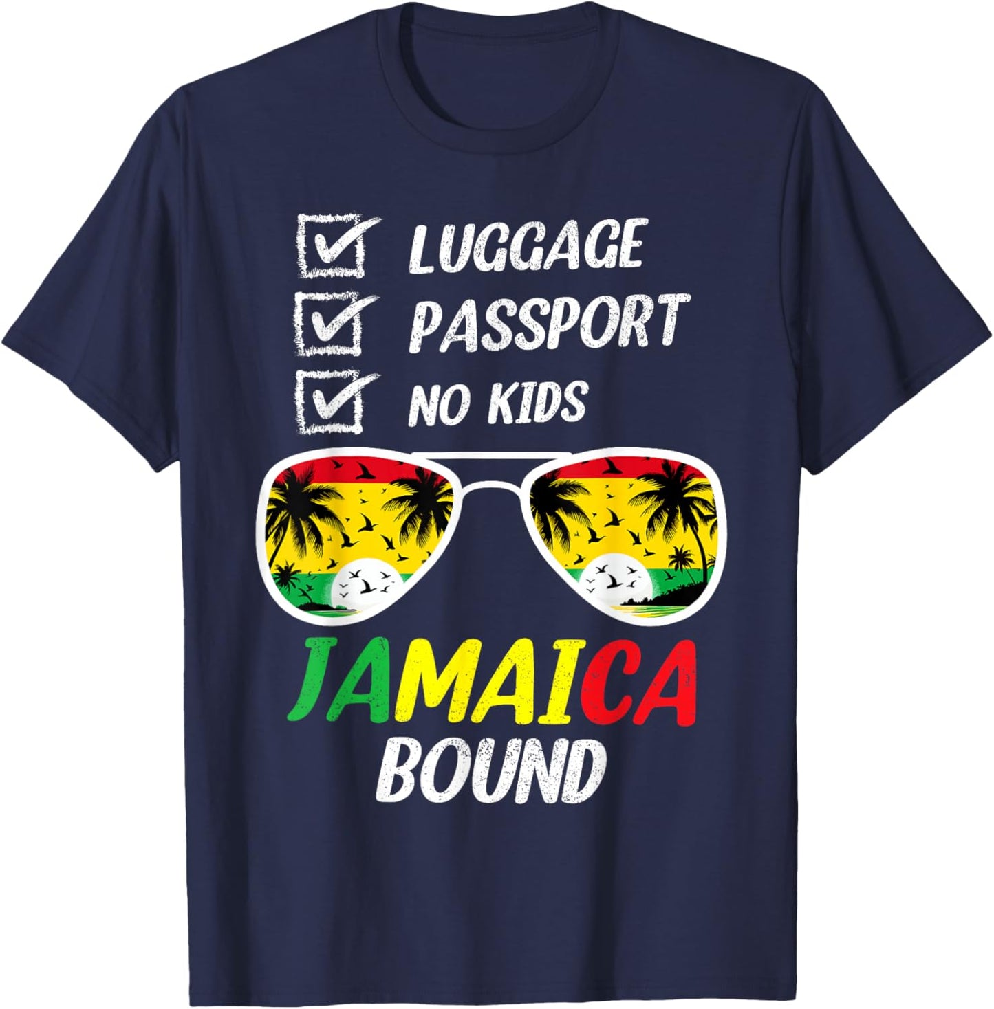 Jamaican Travel Vacation Trip Outfit to Jamaica Men Women T-Shirt - T-Shirt | Navy