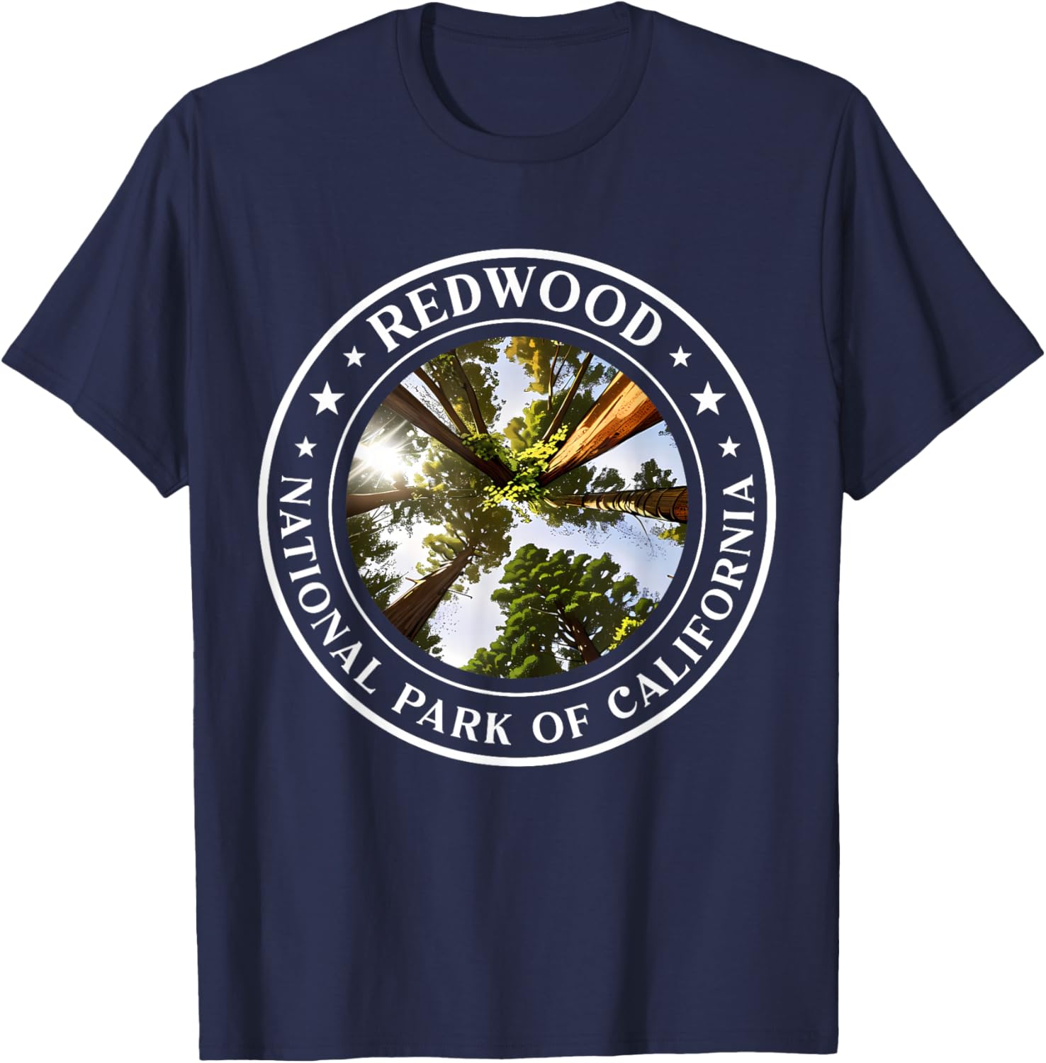 Redwood National Park of California Redwood Forest T-Shirt - T-Shirt | Navy