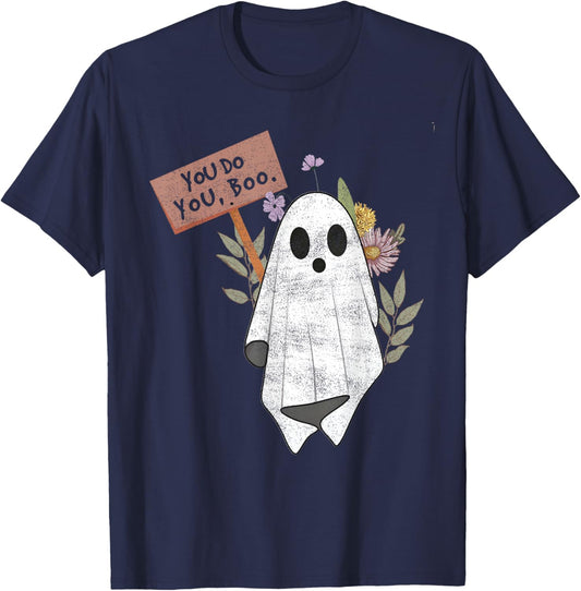 You Do You Boo Halloween Ghost Spooky Season Cute Ghost Hall T-Shirt - T-Shirt | Navy