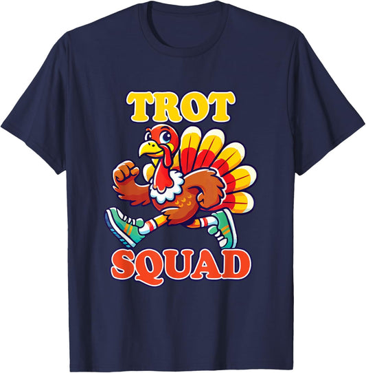 Thanksgiving Turkey Running Outfit Gear Costume Turkey Trot T-Shirt - T-Shirt | Navy