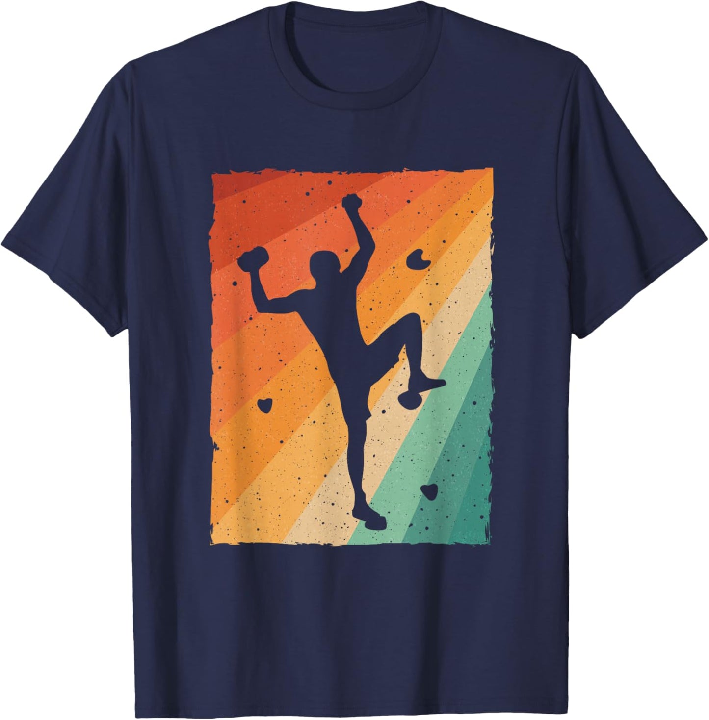 Vintage Bouldering Design Women Kids Rock Climbing T-Shirt - T-Shirt | Navy