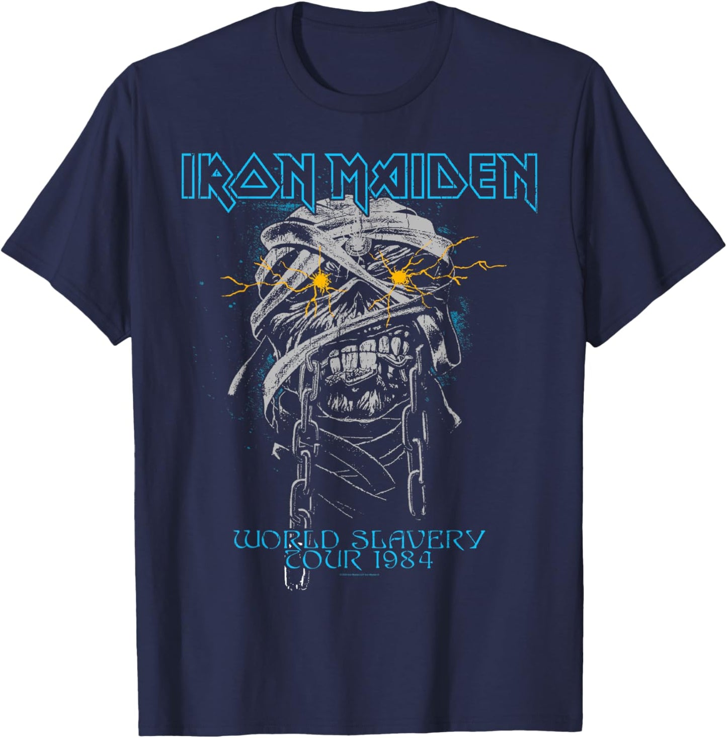 Iron Maiden - Powerslave Head Mummy Navy T-Shirt - T-Shirt | Navy