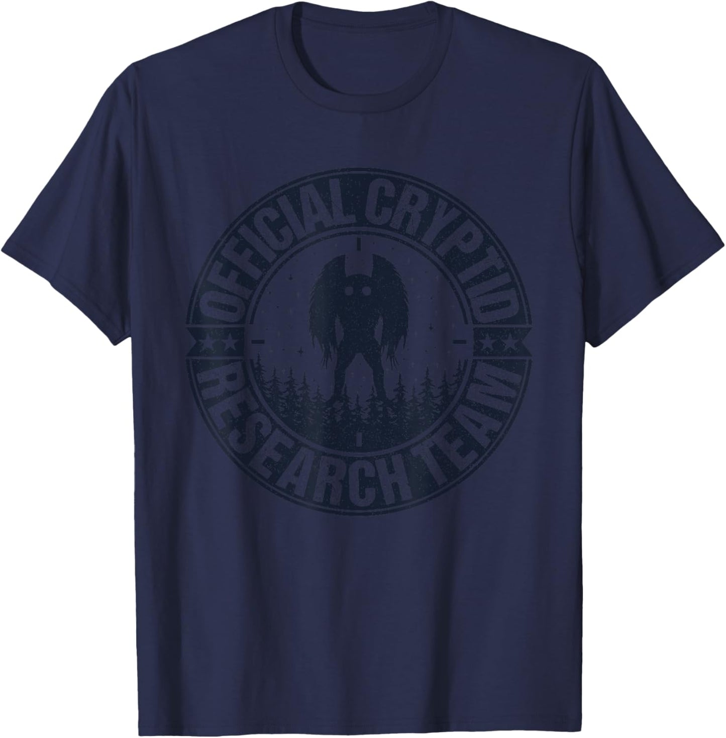 Official Cryptid Research Team Mothman Hunting Creatures T-Shirt - T-Shirt | Navy