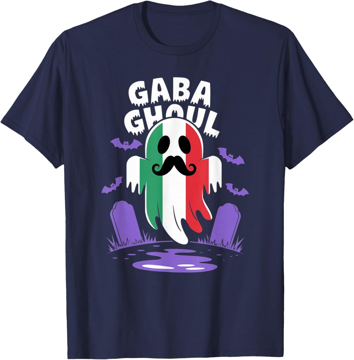 GABA Ghoul Halloween Costume Ghost Funny Italian Gabagool T-Shirt - T-Shirt | Navy