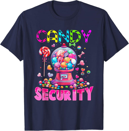 Candy Security Candyland Costume Kids Teens Adult T-Shirt - T-Shirt | Navy