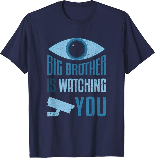 Freedom Loving Big Brother is Watching You T-Shirt - T-Shirt | Navy