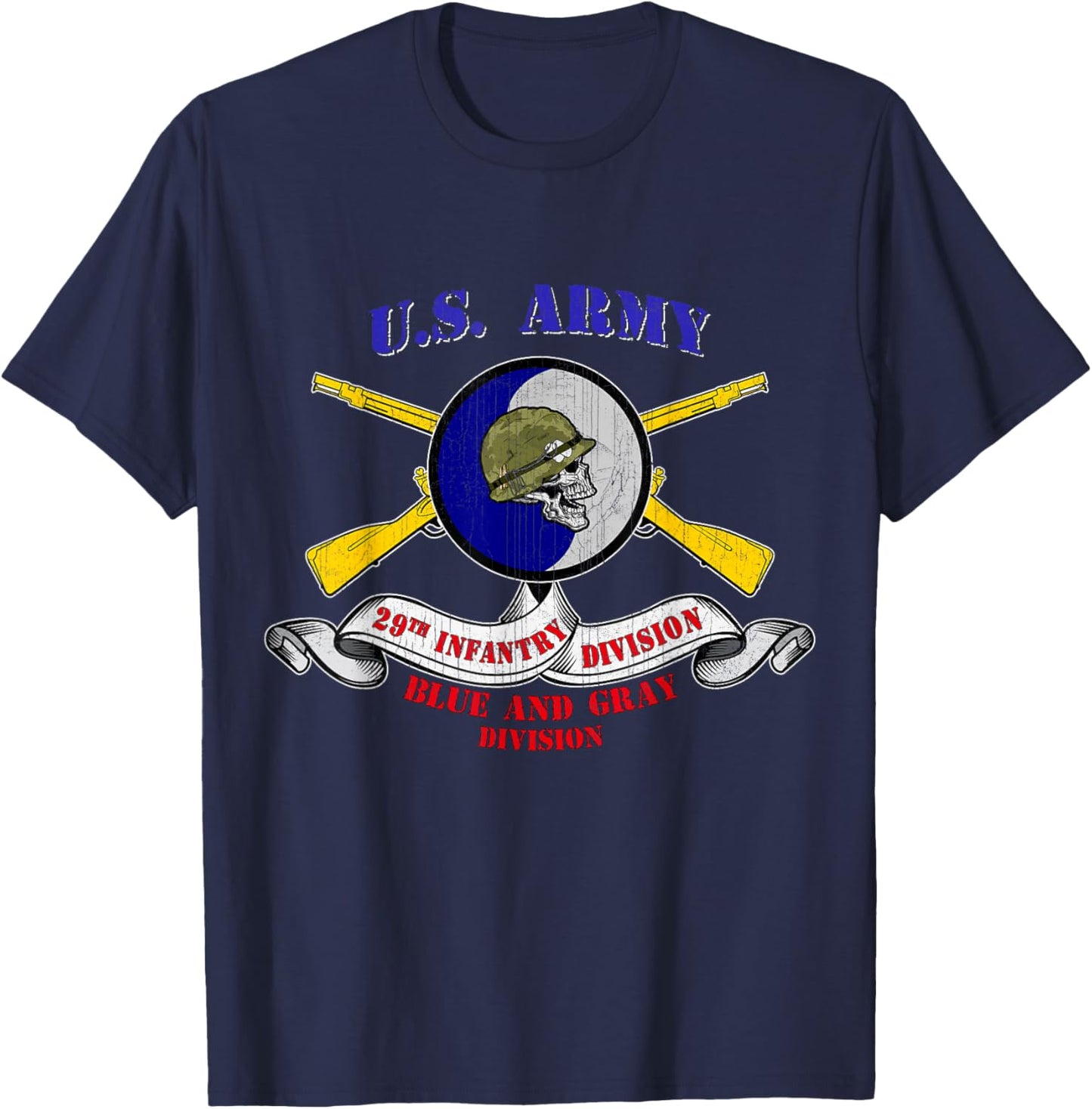 29th Infantry Division 29th ID Veteran Fort Belvoir Virginia T-Shirt - T-Shirt | Navy