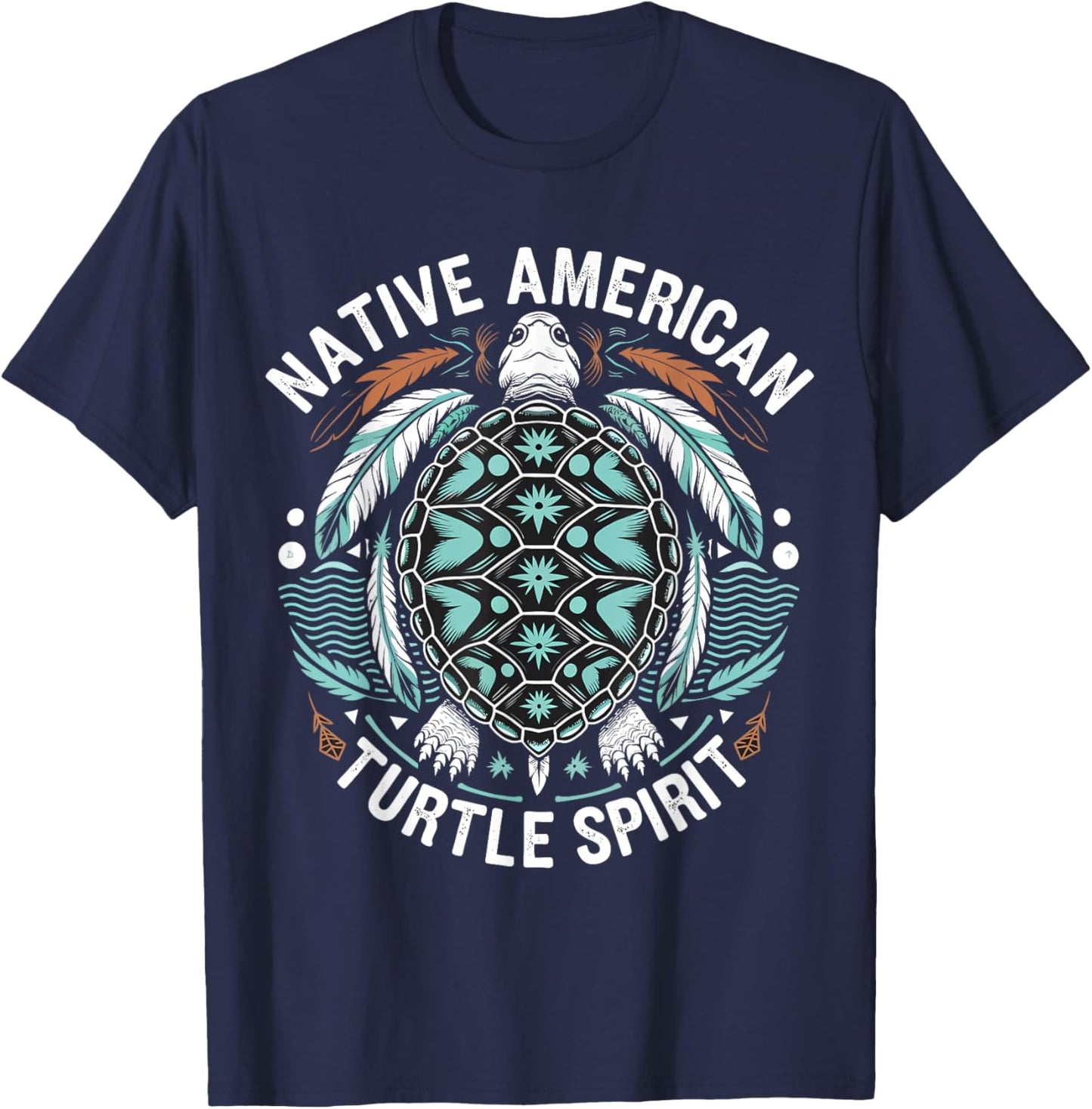 Turtle Spirit Indigenous Native Americans T-Shirt - T-Shirt | Navy