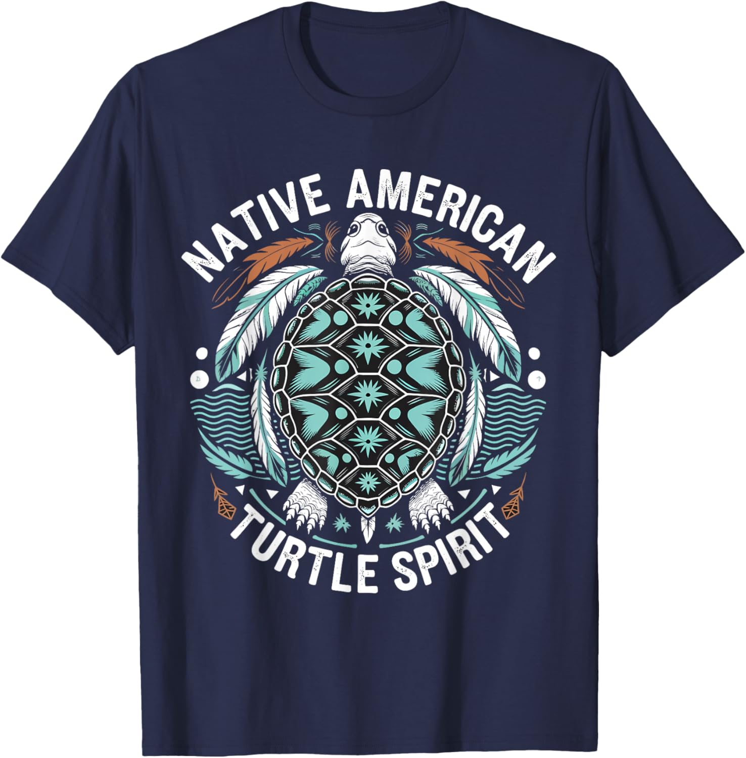 Turtle Spirit Indigenous Native Americans T-Shirt - T-Shirt | Navy