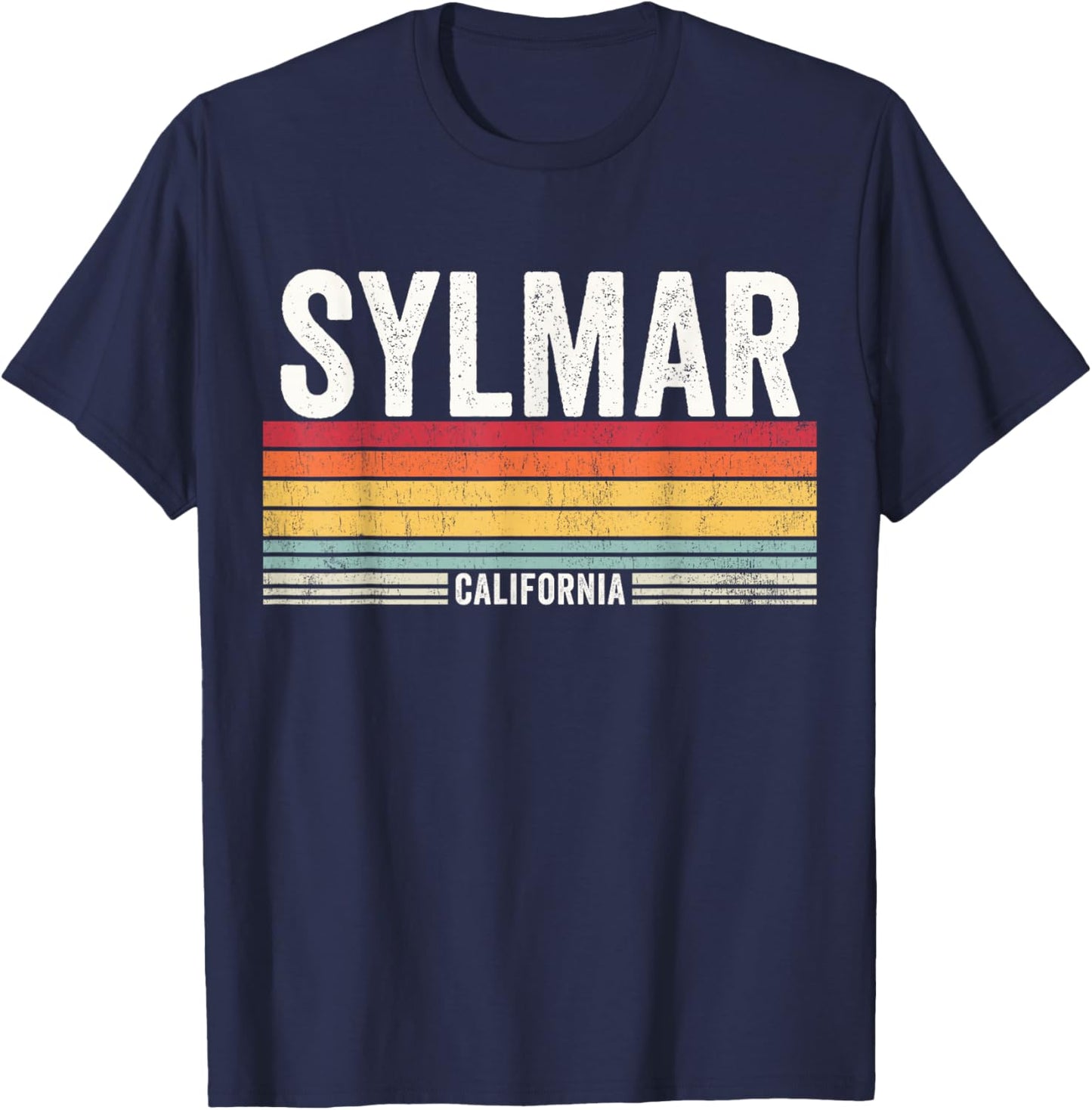 Sylmar California Vintage Sunset, Sylmar CA, Sylmar T-Shirt - T-Shirt | Navy