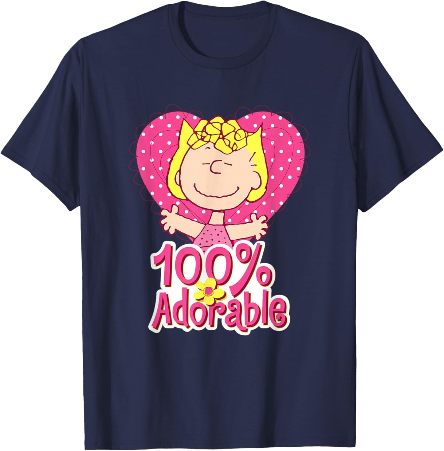 Peanuts Sally Brown Pink And Adorable T-Shirt - T-Shirt | Navy