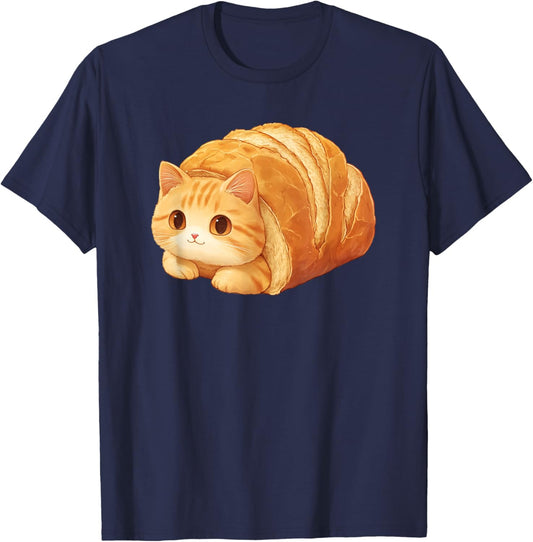 Freshly Baked Cat Loaf Anime Bread Kitten Men Women Kids T-Shirt - T-Shirt | Navy