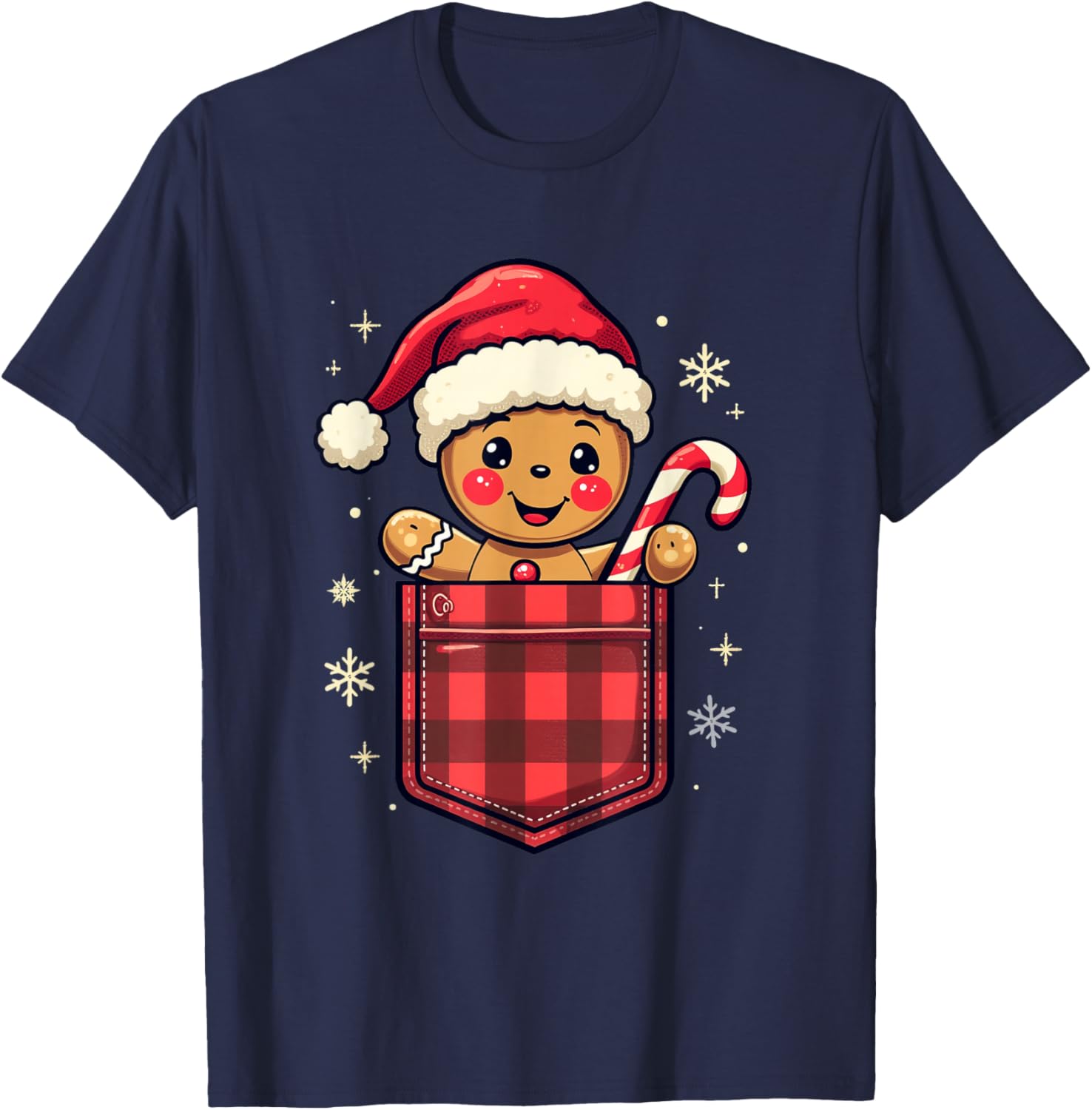 Christmas Gingerbread T-Shirt - T-Shirt | Navy