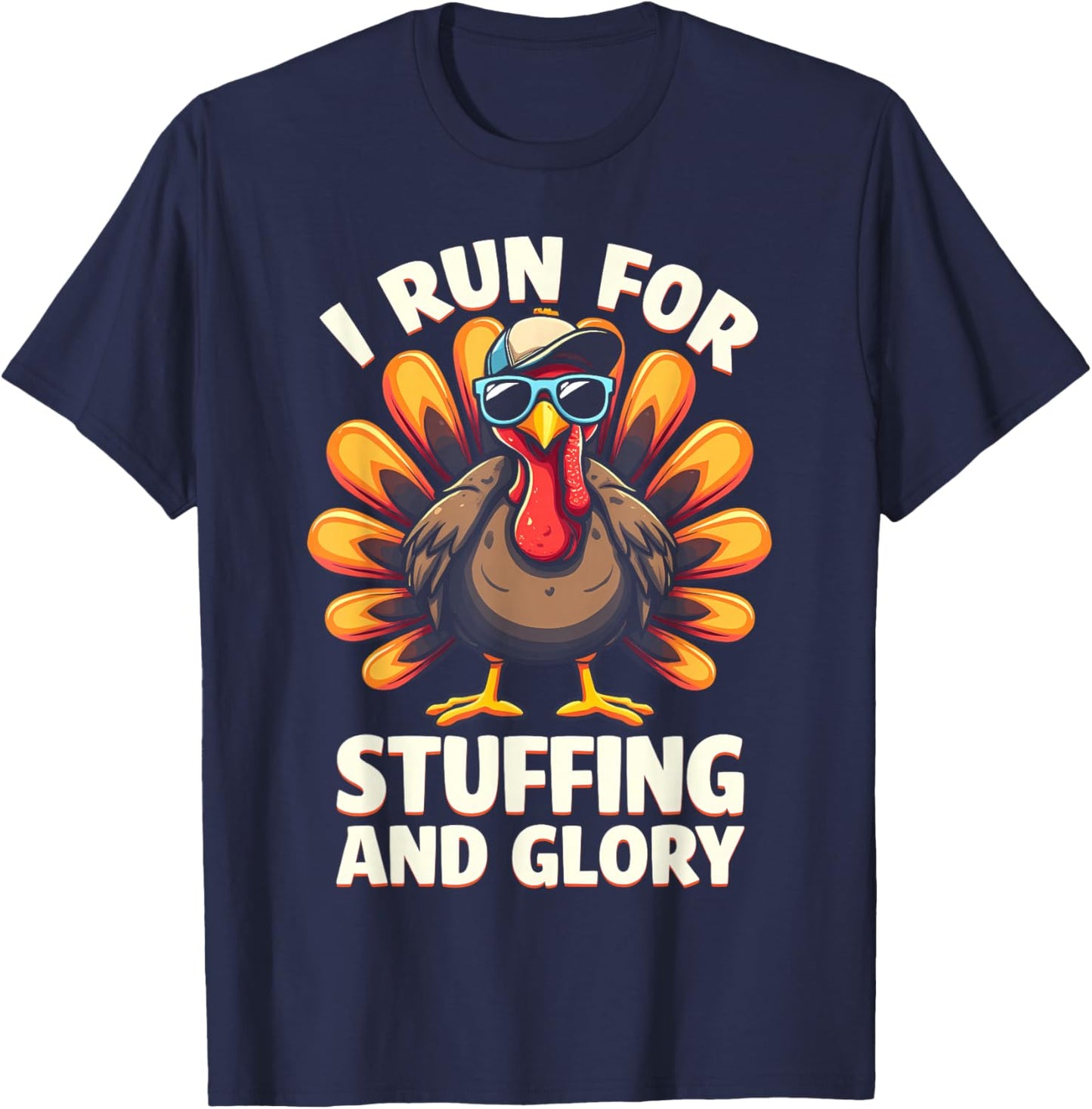 Thanksgiving Turkey Running Outfit Gear Costume Turkey Trot T-Shirt - T-Shirt | Navy