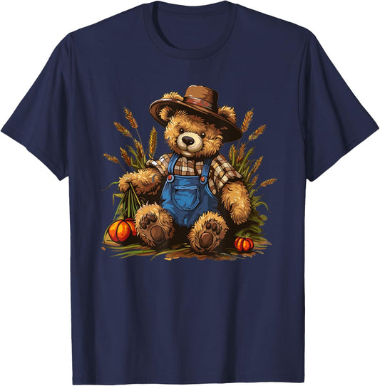 Pumpkin Harvest Time with this funny Teddy Bear Costume T-Shirt - T-Shirt | Navy