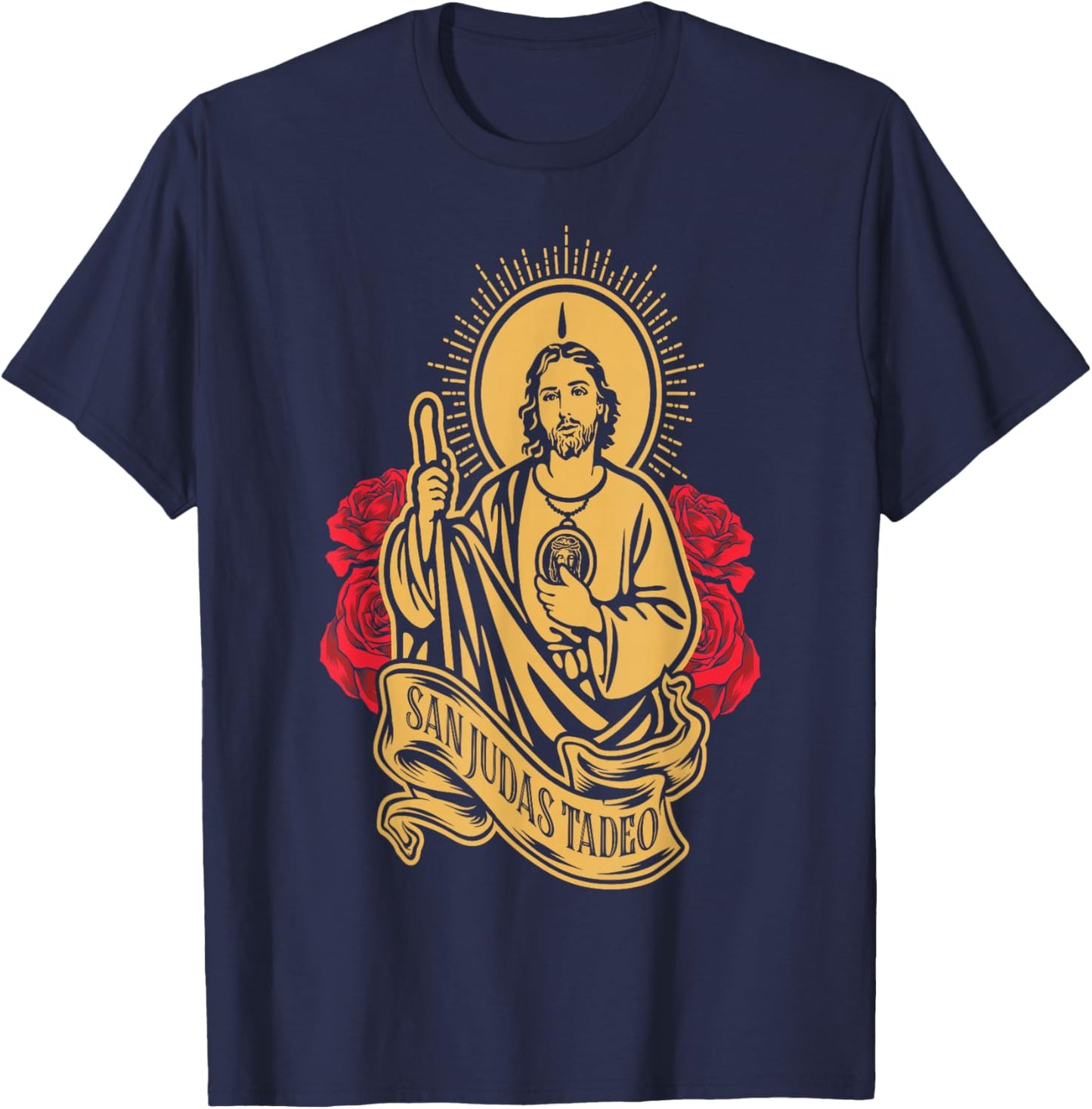 la protección de San Judas Tadeo contra enemigos y envidias T-Shirt - T-Shirt | Navy