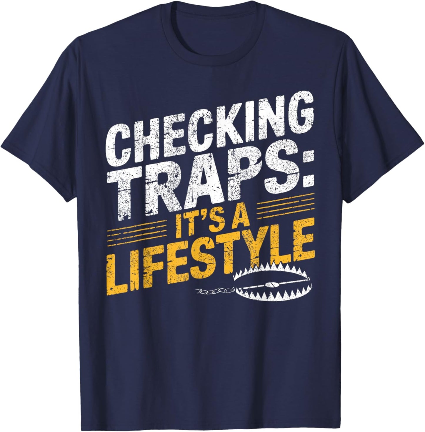 Trapper Life Trapping Check Trap T-Shirt - T-Shirt | Navy