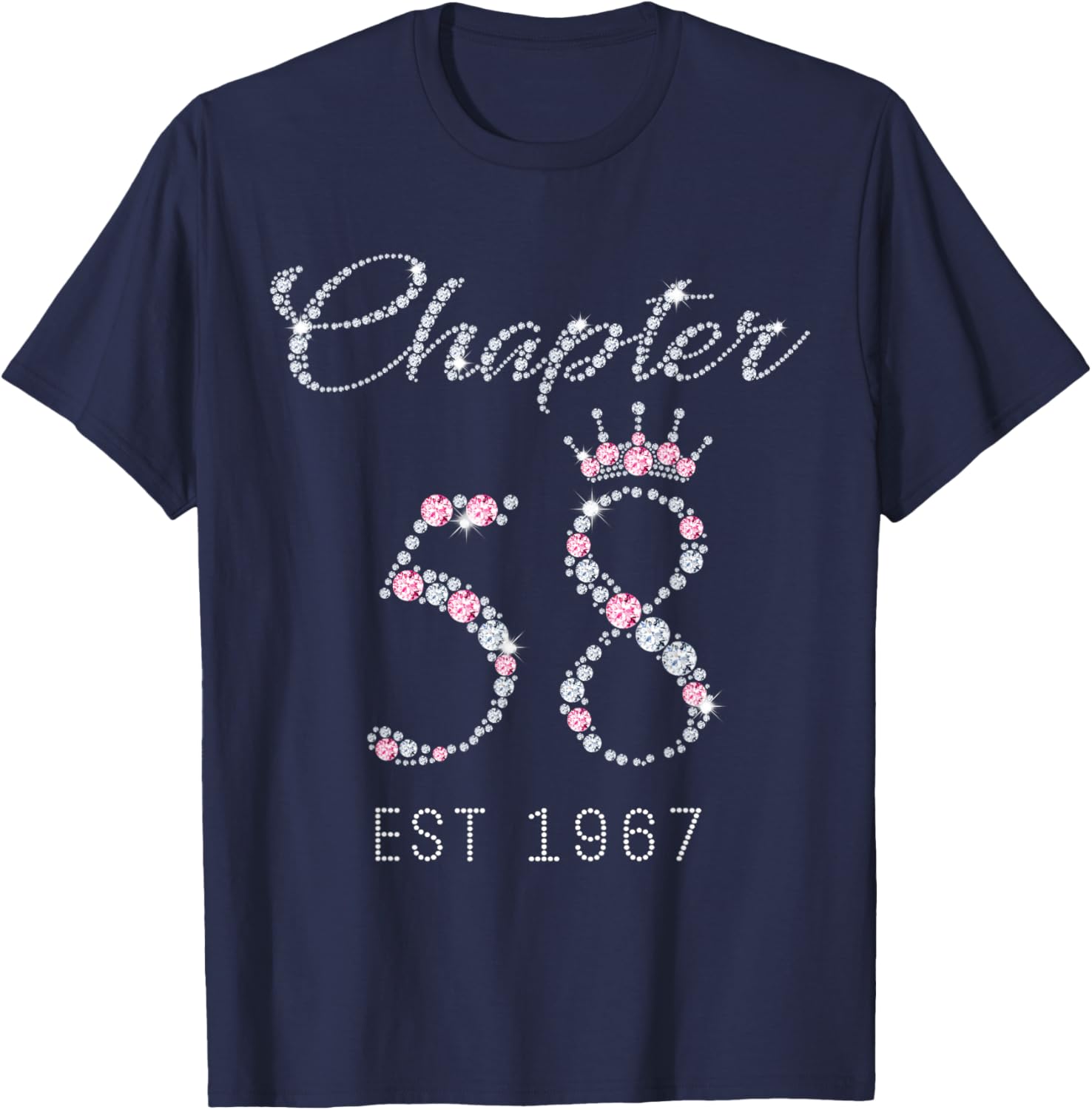 Chapter 58 EST 1967 58Th Birthday Gift T-Shirt - T-Shirt | Navy