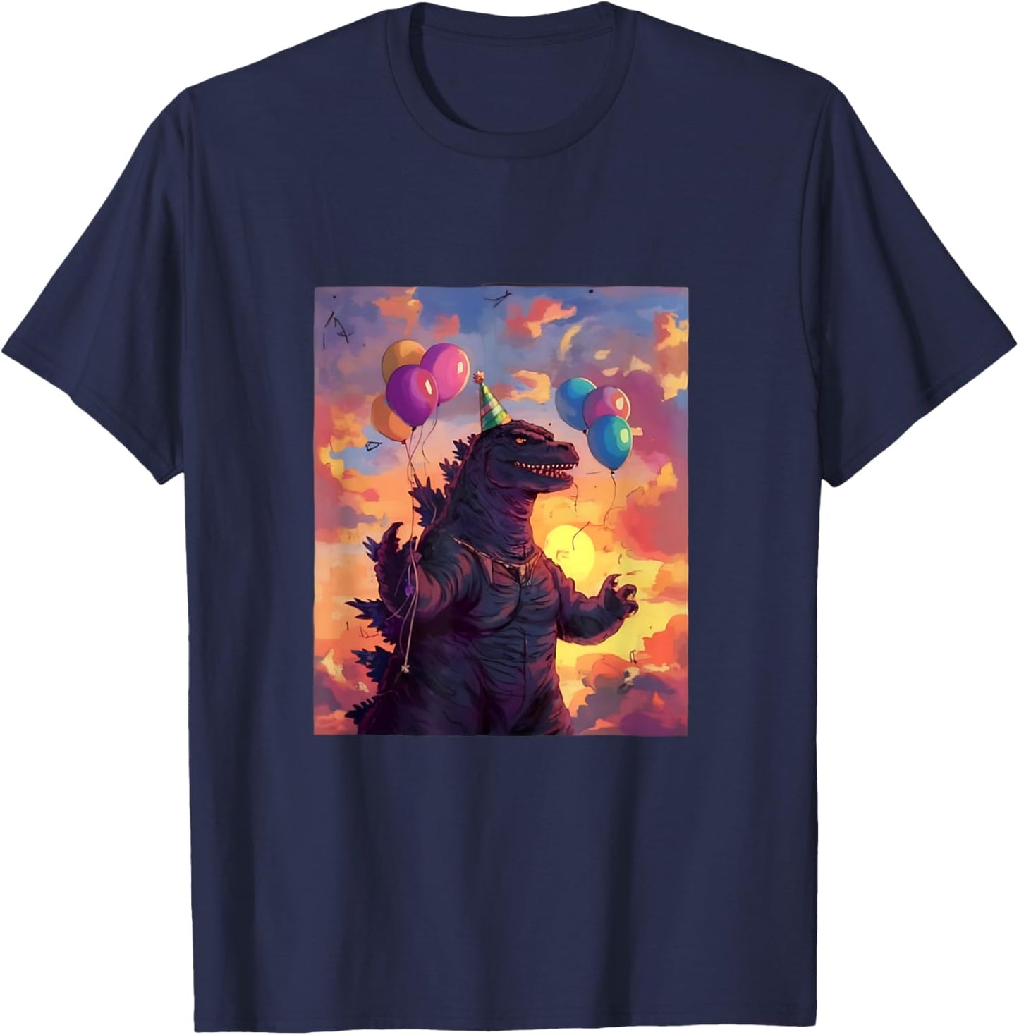 Kaiju Birthday Party Japan Monster Movie Bday Japanese T-Shirt - T-Shirt | Navy