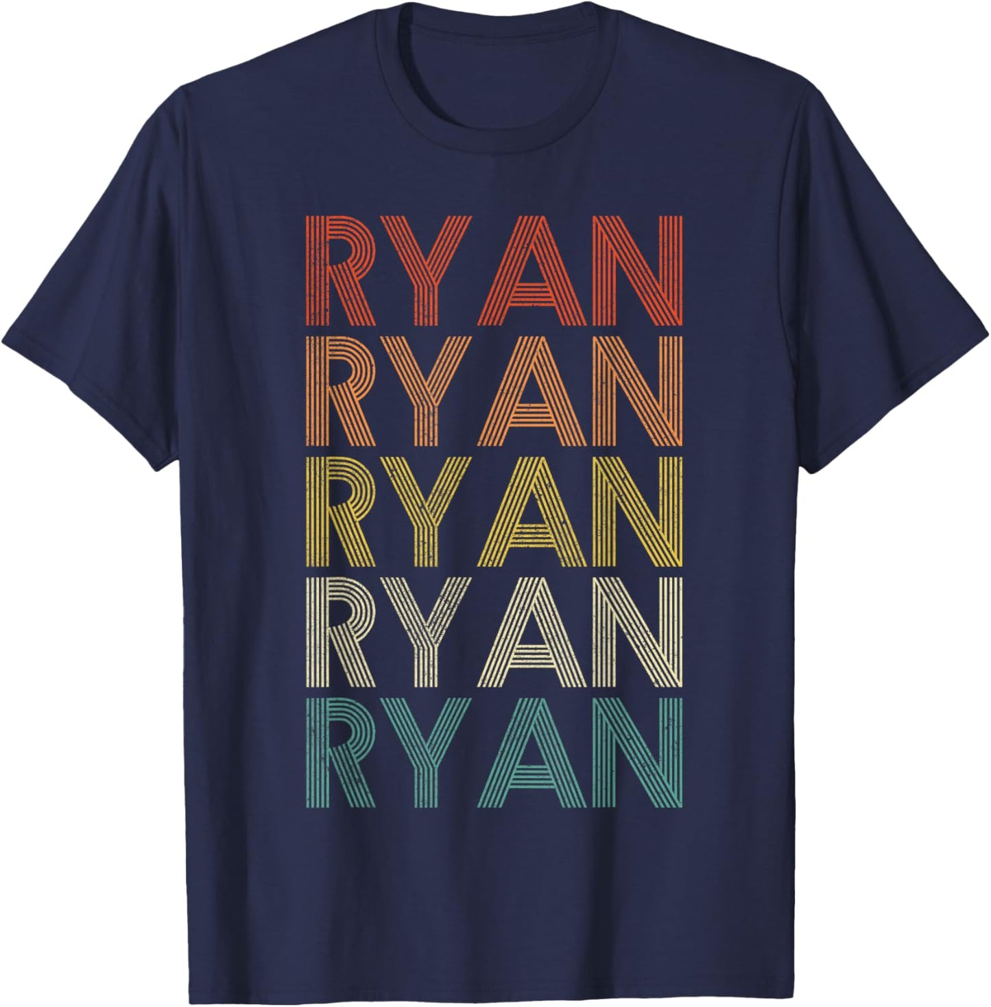 Ryan Vintage Retro T-Shirt - T-Shirt | Navy