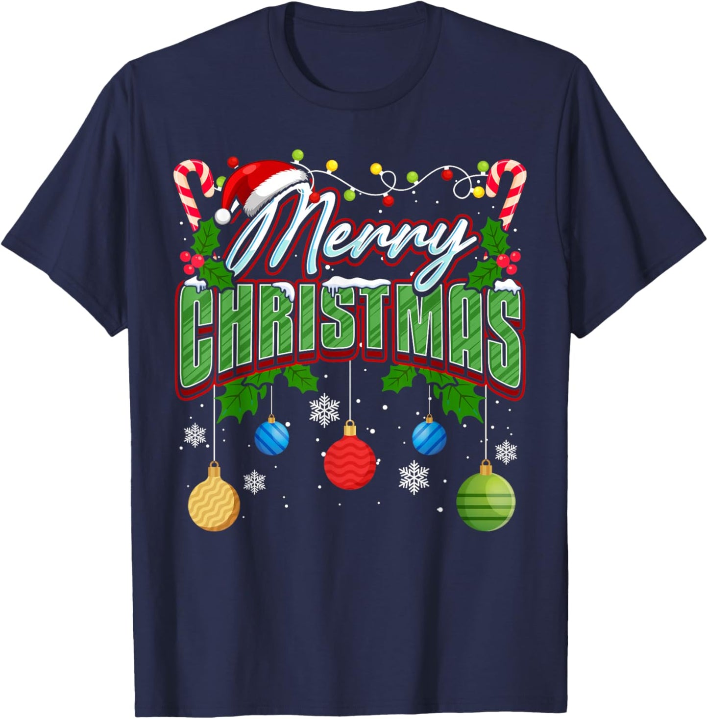 Merry Christmas Matching Family Merry Christmas Xmas T-Shirt - T-Shirt | Navy