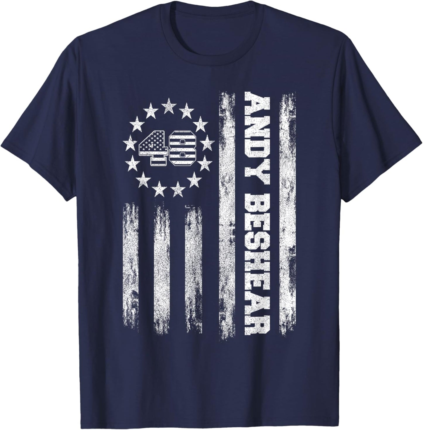 American Flag Andy Beshear 48, Beshear For President 2028 T-Shirt - T-Shirt | Navy