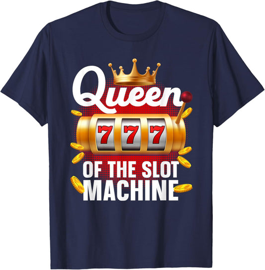 Funny Slot Machine Art Girls Casino Slot Machine T-Shirt - T-Shirt | Navy
